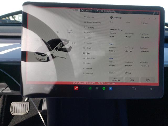 Photo 9 from auction – 2022 TESLA MODEL 3 with VIN 5YJ3E1EA7NF359683