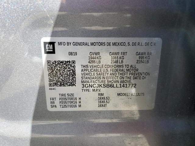 Photo 14 from auction – 2020 CHEVROLET TRAX LS with VIN 3GNCJKSB6LL141772