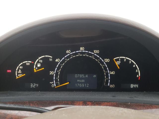 Photo 9 from auction – 2002 MERCEDES-BENZ S 500 with VIN WDBNG75JX2A264530