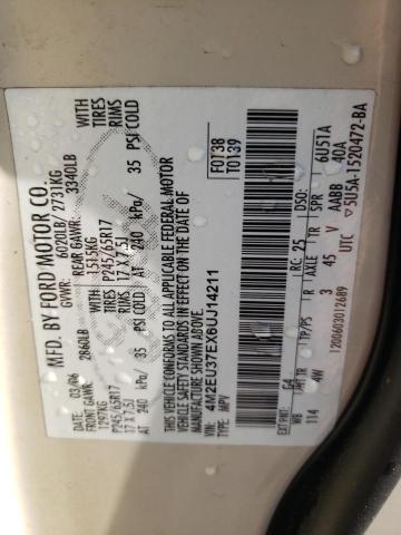 Photo 14 from auction – 2006 MERCURY MOUNTAINEE with VIN 4M2EU37EX6UJ14211