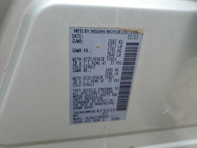 Photo 14 from auction – 2013 NISSAN PATHFINDER with VIN 5N1AR2MMXDC675535