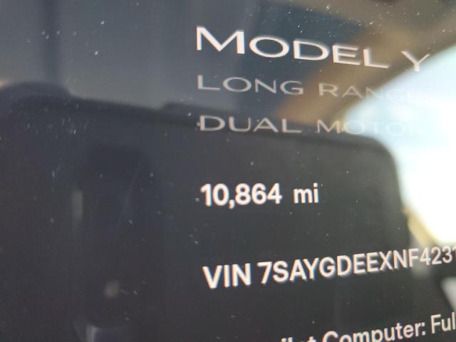 Photo 9 from auction – 2022 TESLA MODEL Y with VIN 7SAYGDEEXNF423187