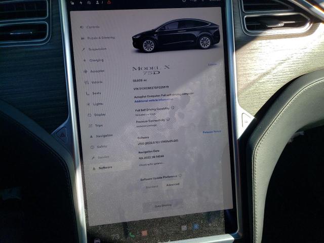 Photo 9 from auction – 2016 TESLA MODEL X with VIN 5YJXCBE27GF025579