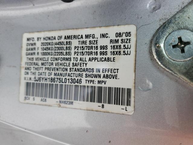 Photo 14 from auction – 2005 HONDA ELEMENT EX with VIN 5J6YH18675L013046