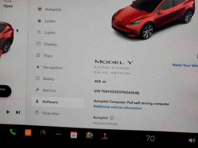 Photo 9 from auction – 2023 TESLA MODEL Y with VIN 7SAYGDEE0PA043548