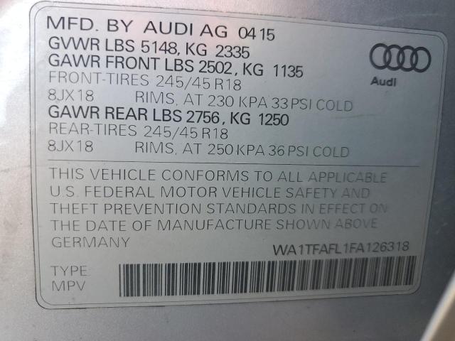 Zdjęcie 14 z aukcji – 2015 AUDI A4 ALLROAD z VIN WA1TFAFL1FA126318