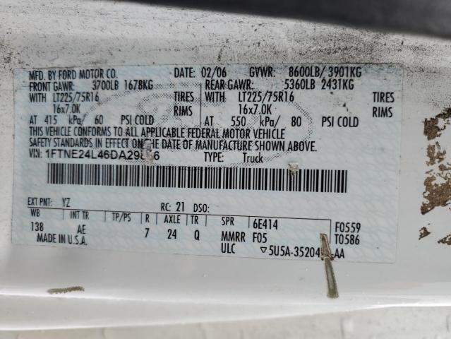Foto 10 de la subasta – 2006 FORD ECONOLINE con VIN 1FTNE24L46DA29896