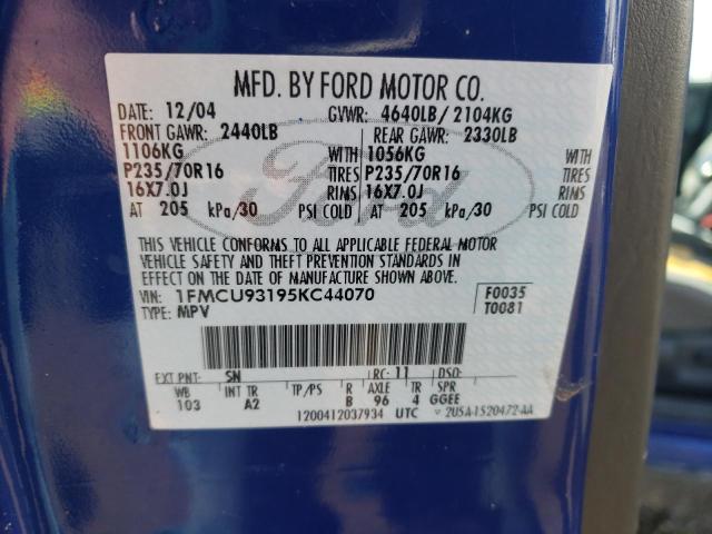 Photo 14 from auction – 2005 FORD ESCAPE XLT with VIN 1FMCU93195KC44070