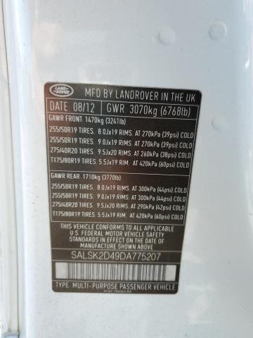 Photo 14 from auction – 2013 LAND ROVER RANGE ROVE with VIN SALSK2D49DA775207