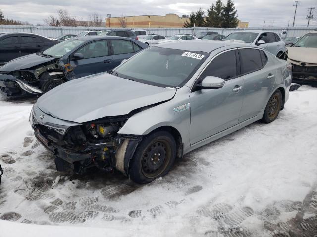 KIA OPTIMA HYB 2014 with VIN KNAGM4AD0E5076529 - Photo from auction