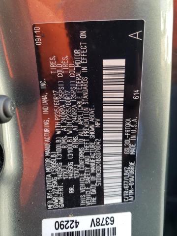 Photo 14 from auction – 2011 TOYOTA SIENNA XLE with VIN 5TDYK3DC4BS078042