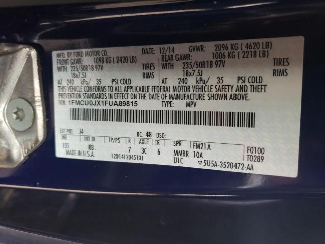 Photo 14 from auction – 2015 FORD ESCAPE TIT with VIN 1FMCU0JX1FUA89815