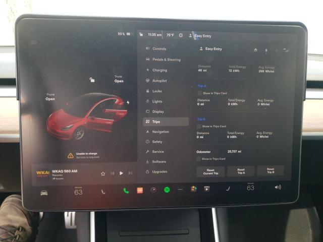 Photo 9 from auction – 2019 TESLA MODEL 3 with VIN 5YJ3E1EB5KF193930