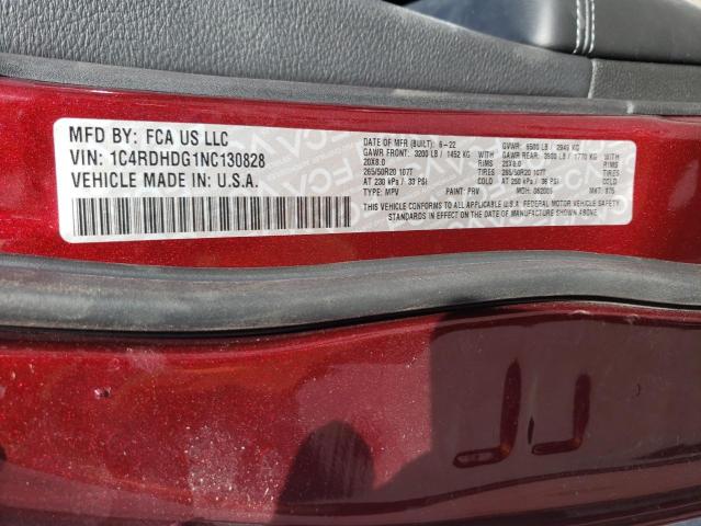 Photo 14 from auction – 2022 DODGE DURANGO GT with VIN 1C4RDHDG1NC130828