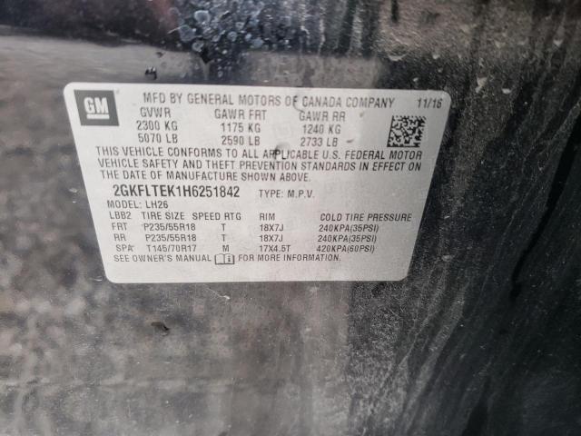 Photo 14 from auction – 2017 GMC TERRAIN SL with VIN 2GKFLTEK1H6251842