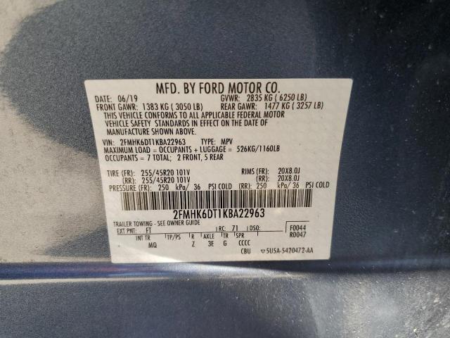 Photo 14 from auction – 2019 FORD FLEX LIMIT with VIN 2FMHK6DT1KBA22963