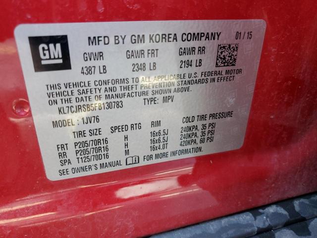 Photo 14 from auction – 2015 CHEVROLET TRAX 1LT with VIN KL7CJRSB5FB130783