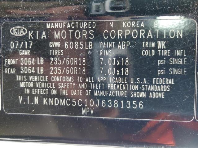 Photo 14 from auction – 2018 KIA SEDONA EX with VIN KNDMC5C10J6381356
