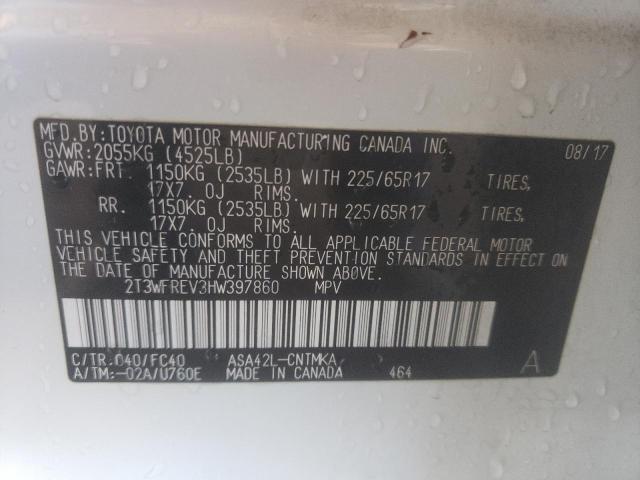 Photo 14 from auction – 2017 TOYOTA RAV4 XLE with VIN 2T3WFREV3HW397860