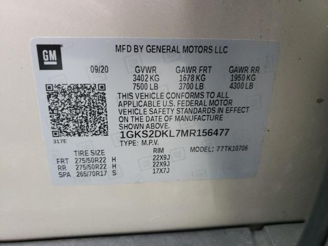Photo 14 from auction – 2021 GMC YUKON DENA with VIN 1GKS2DKL7MR156477