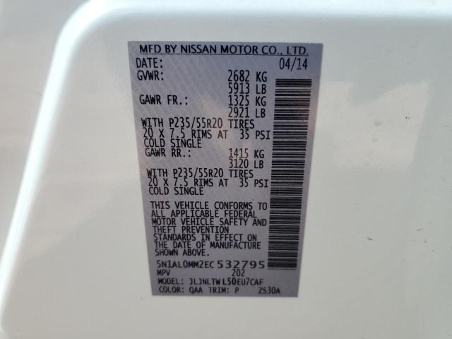 Photo 14 from auction – 2014 INFINITI QX60 with VIN 5N1AL0MM2EC532795