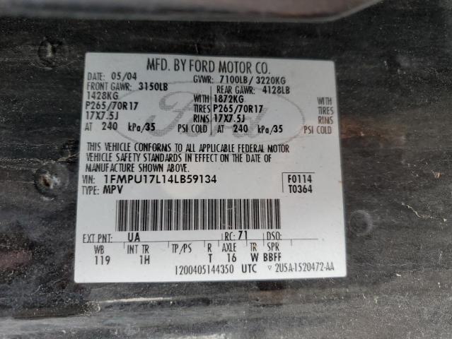 Zdjęcie 14 z aukcji – 2004 FORD EXPEDITION z VIN 1FMPU17L14LB59134