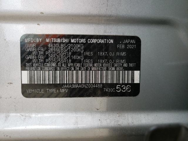 Photo 14 from auction – 2022 MITSUBISHI ECLIPSE CR with VIN JA4ASWAA0NZ004488
