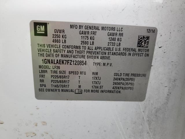 Photo 14 from auction – 2015 CHEVROLET EQUINOX LS with VIN 1GNALAEK7FZ120854