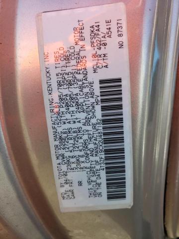 Photo 14 from auction – 2002 TOYOTA SIENNA CE with VIN 4T3ZF19CX2U487182