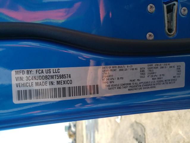 Photo 14 from auction – 2021 JEEP COMPASS TR with VIN 3C4NJDDB2MT598574