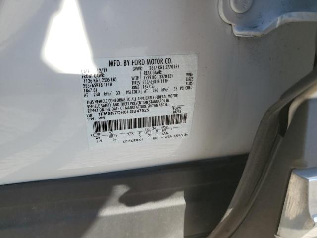 Photo 14 from auction – 2020 FORD EXPLORER X with VIN 1FMSK7DH8LGB47525
