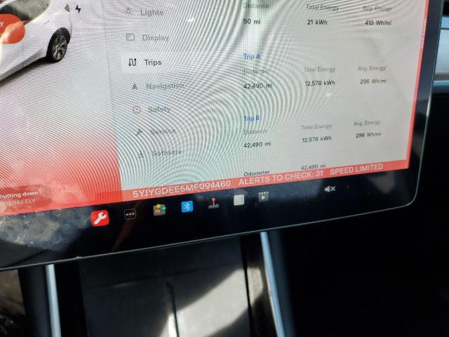 Photo 9 from auction – 2021 TESLA MODEL Y with VIN 5YJYGDEE5MF094460