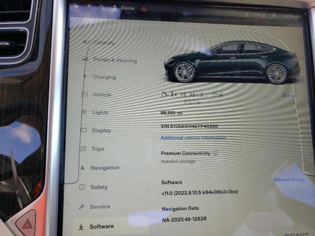 Photo 9 from auction – 2014 TESLA MODEL S with VIN 5YJSA1H14EFP40250
