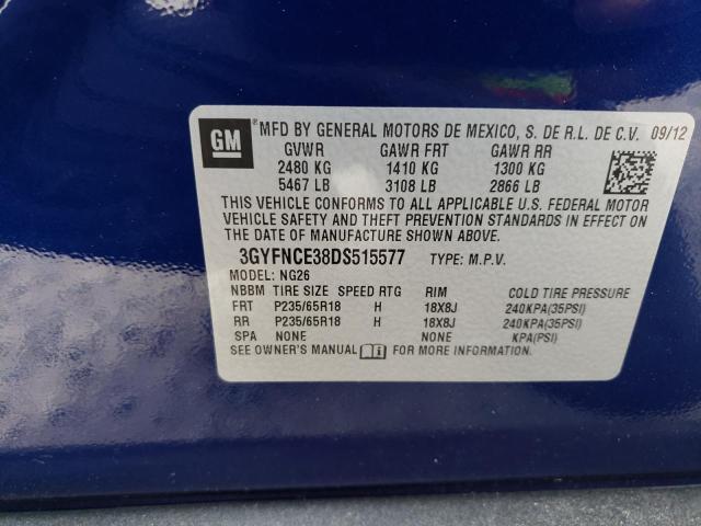 Photo 14 from auction – 2013 CADILLAC SRX LUXURY with VIN 3GYFNCE38DS515577