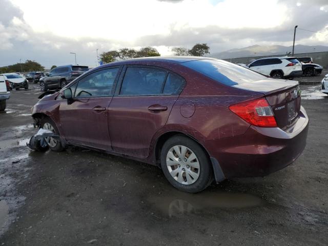 Photo 2 from auction – 2012 HONDA CIVIC LX with VIN 2HGFB2F5XCH583777