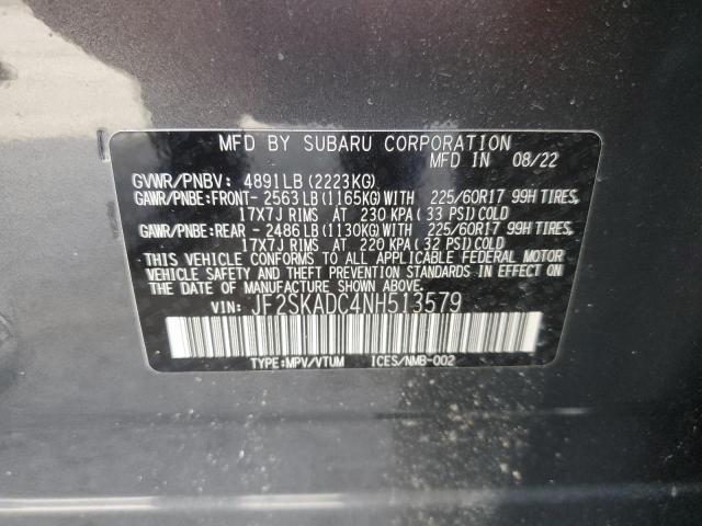 Photo 14 from auction – 2022 SUBARU FORESTER P with VIN JF2SKADC4NH513579