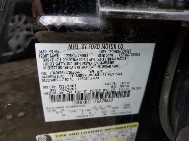 Photo 14 from auction – 2007 FORD FREESTYLE with VIN 1FMDK03117GA20660