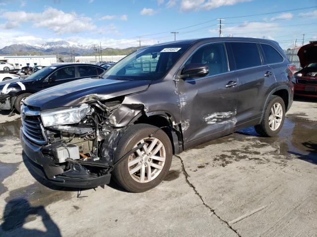 TOYOTA HIGHLANDER 2015 with VIN 5TDZKRFH1FS089652 - Photo from auction