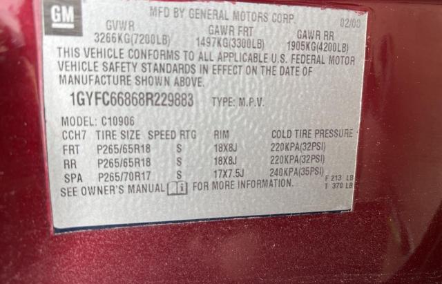 Photo 10 from auction – 2008 CADILLAC ESCALADE E with VIN 1GYFC66868R229883