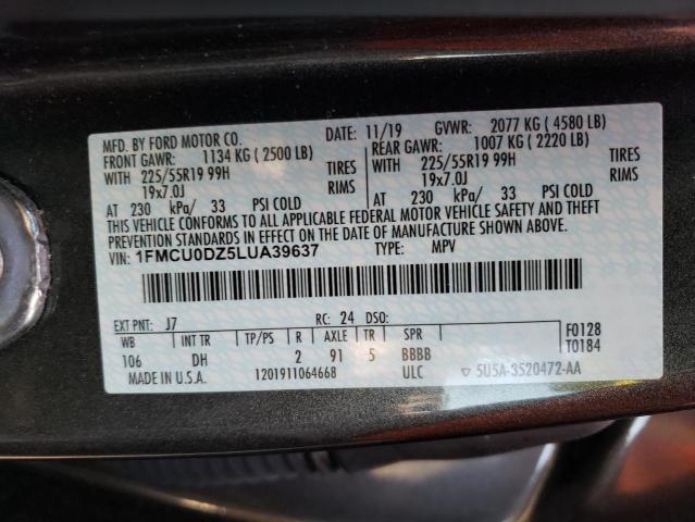 Photo 14 from auction – 2020 FORD ESCAPE TIT with VIN 1FMCU0DZ5LUA39637