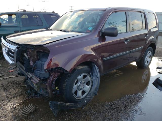 HONDA PILOT LX 2014 with VIN 5FNYF4H24EB044381 - Photo from auction