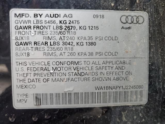 Photo 14 from auction – 2018 AUDI Q5 PREMIUM with VIN WA1BNAFY1J2245080