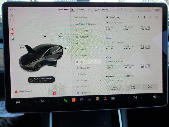 Photo 9 from auction – 2020 TESLA MODEL 3 with VIN 5YJ3E1EA0LF606412
