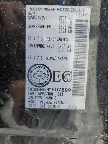 Photo 14 from auction – 2017 NISSAN PATHFINDER with VIN 5N1DR2MM1HC607899