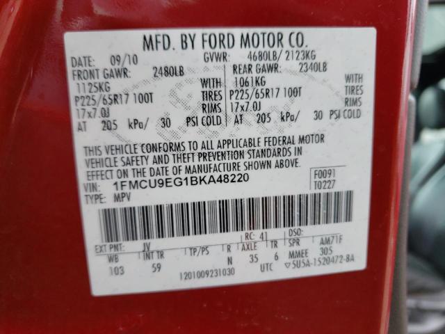 Photo 14 from auction – 2011 FORD ESCAPE LIM with VIN 1FMCU9EG1BKA48220