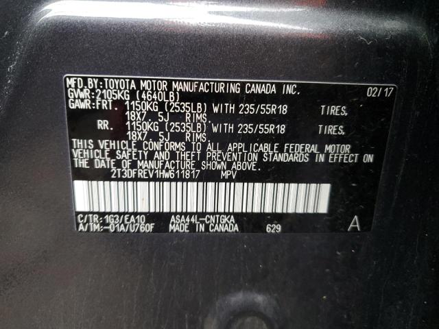 Photo 14 from auction – 2017 TOYOTA RAV4 LIMIT with VIN 2T3DFREV1HW611817