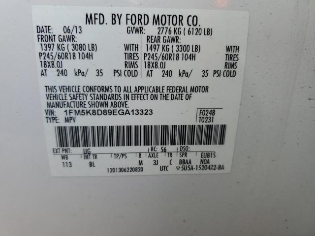 Photo 14 from auction – 2014 FORD EXPLORER X with VIN 1FM5K8D89EGA13323