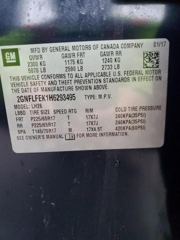 Photo 14 from auction – 2017 CHEVROLET EQUINOX LT with VIN 2GNFLFEK1H6293495
