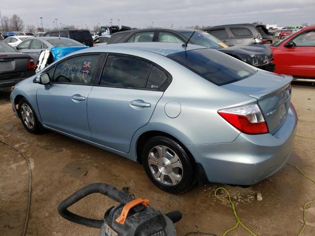 Photo 2 from auction – 2012 HONDA CIVIC HYBR with VIN JHMFB4F27CS005997