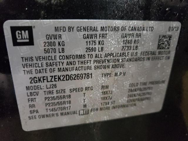 Photo 14 from auction – 2013 GMC TERRAIN DE with VIN 2GKFLZEK2D6269781
